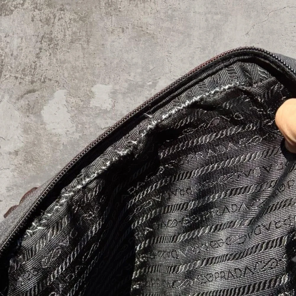 90’s Prada Wool / Leather Hand Bag